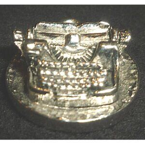 VINTAGE SILVER 3D TYPEWRITER EXCHANGE CALIF. PENDANT CHARM ADVERTISING